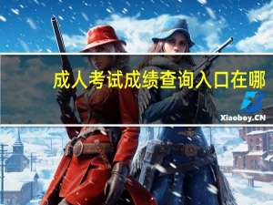 成人考试成绩查询入口在哪