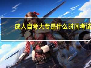 成人自考大专是什么时间考试