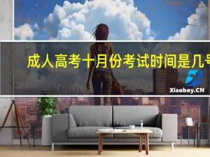 成人高考十月份考试时间是几号