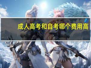 成人高考和自考哪个费用高