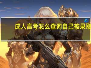 成人高考怎么查询自己被录取