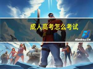 成人高考怎么考试