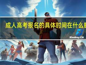 成人高考报名的具体时间在什么时候
