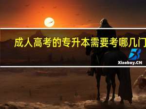 成人高考的专升本需要考哪几门课