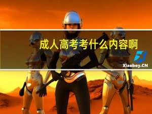 成人高考考什么内容啊