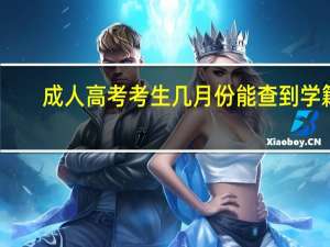 成人高考考生几月份能查到学籍