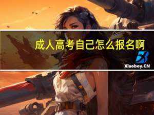 成人高考自己怎么报名啊