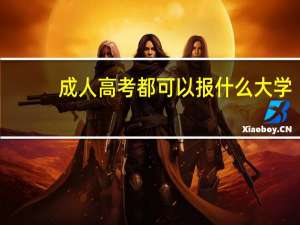 成人高考都可以报什么大学
