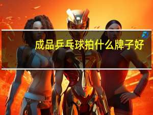 成品乒乓球拍什么牌子好