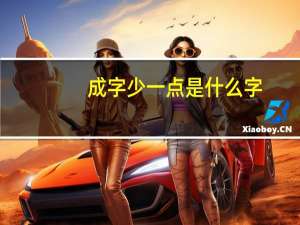 成字少一点是什么字（文字少一点打一成语）