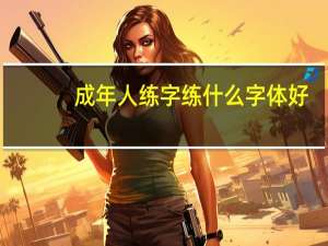 成年人练字练什么字体好