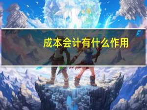 成本会计有什么作用