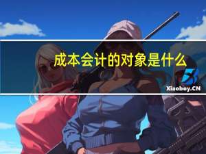 成本会计的对象是什么？