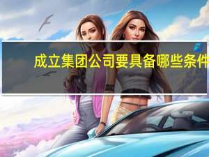 成立集团公司要具备哪些条件