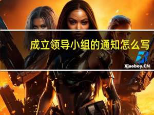 成立领导小组的通知怎么写