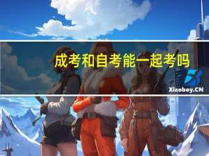 成考和自考能一起考吗