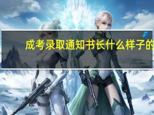 成考录取通知书长什么样子的