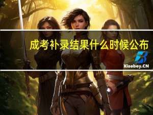成考补录结果什么时候公布