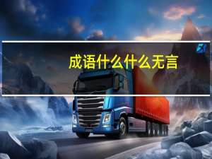 成语什么什么无言