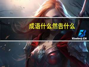 成语什么然告什么