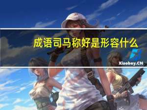 成语司马称好是形容什么（司马称好是形容人）