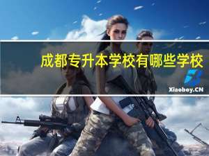成都专升本学校有哪些学校