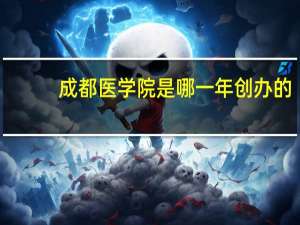 成都医学院是哪一年创办的