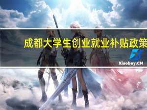 成都大学生创业就业补贴政策