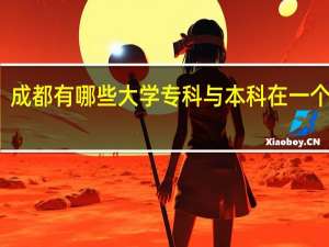 成都有哪些大学专科与本科在一个校区