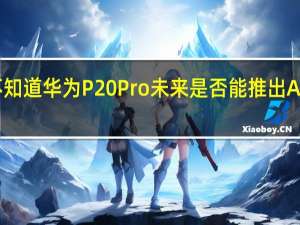 我们不知道华为P20 Pro未来是否能推出Android版本