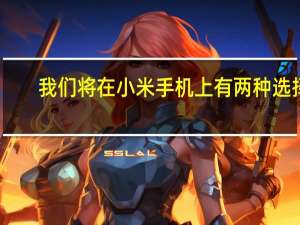 我们将在小米手机上有两种选择
