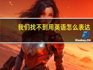 我们找不到 用英语怎么表达？