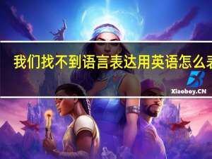 我们找不到语言表达用英语怎么表达？