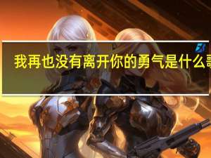 我再也没有离开你的勇气是什么歌曲（我再也没有离开你的勇气是什么歌）
