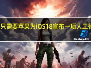 我只需要苹果为iOS18宣布一项人工智能功能