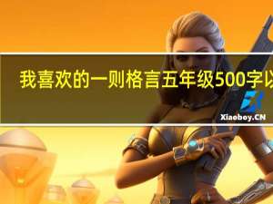 我喜欢的一则格言 五年级 500字以上
