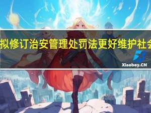 我国拟修订治安管理处罚法更好维护社会治安秩序