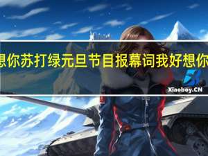 我好想你苏打绿元旦节目报幕词 我好想你苏打绿歌词