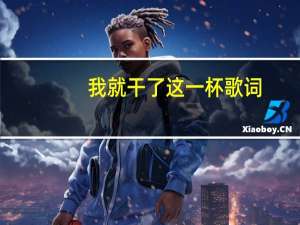 我就干了这一杯歌词（我就干）