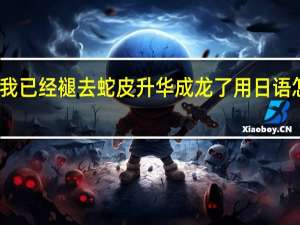 我已经褪去蛇皮升华成龙了用日语怎么说（影分身术日语怎么说）