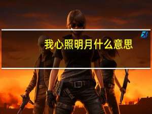 我心照明月什么意思