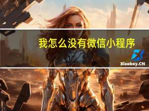 我怎么没有微信小程序