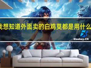 我想知道外面卖的白鸡莫都是用什么肉做的
