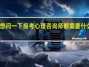 我想问一下报考心理咨询师都需要什么条件呀