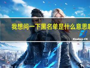 我想问一下黑名单是什么意思啊（有人了解黑名单吗）