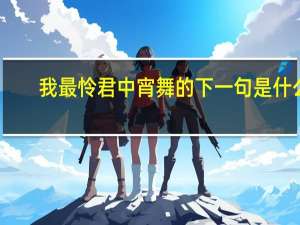 我最怜君中宵舞的下一句是什么