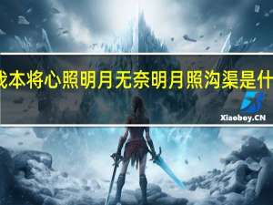 我本将心照明月无奈明月照沟渠是什么意思（我本将心照明月无奈明月照沟渠）