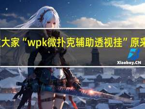 我来教大家“wpk微扑克辅助透视挂”原来真可以开挂