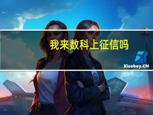 我来数科上征信吗