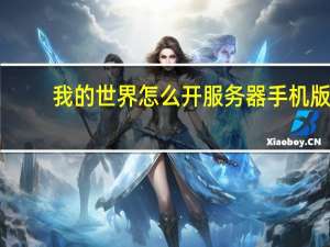 我的世界怎么开服务器手机版